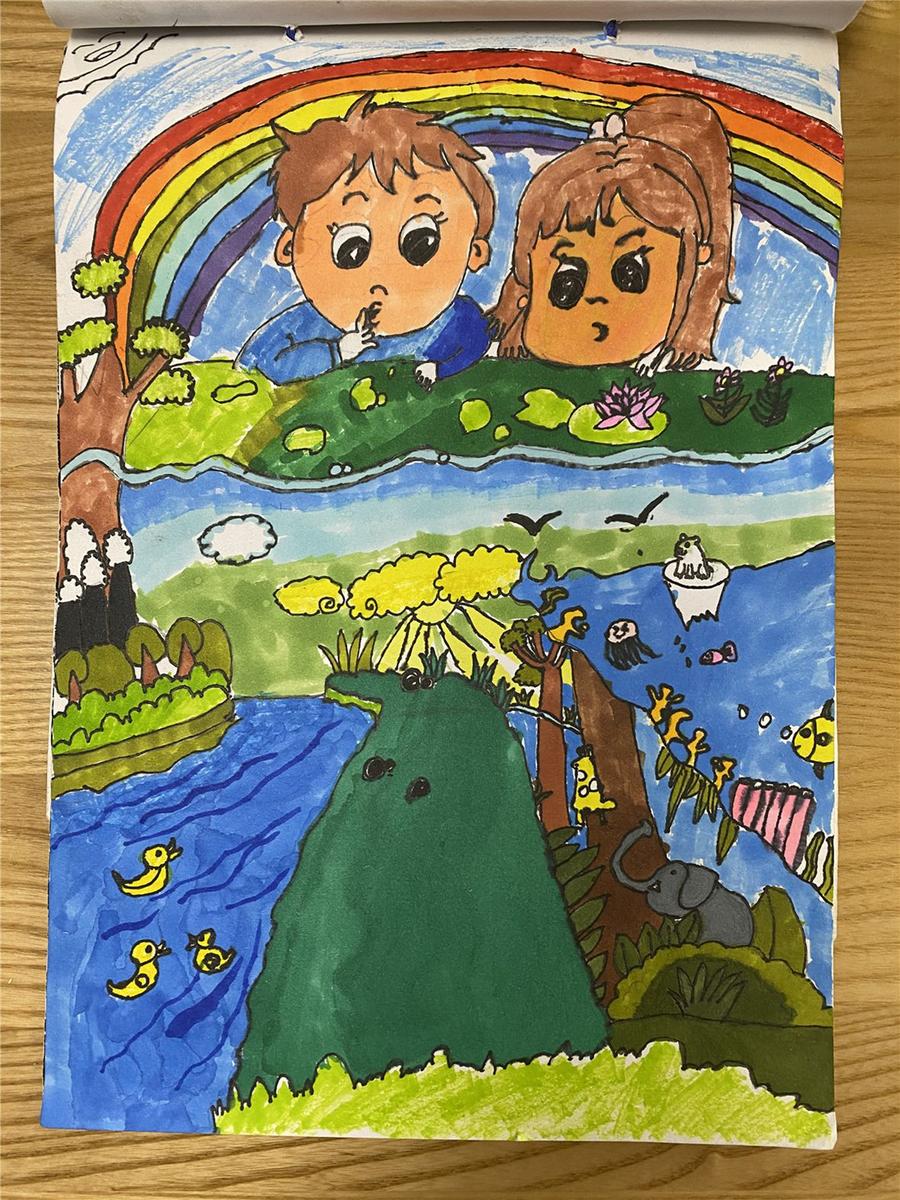 《夏日彩虹，保護地球》 孫睿陽 7歲